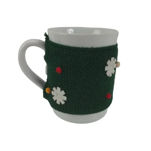 Threshold Coffee Mug W/Buttoned Christmas Sweater 13oz. Cup - Picture 3 of 6